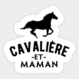 Maman cheval cavalière Sticker